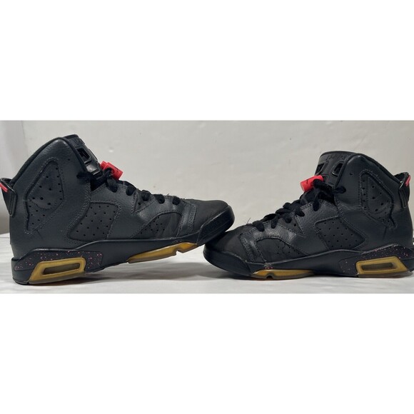 Nike Air Jordan 6 Retro‎ Youth 4.5Y Black Anthracite Hyper Pink Unisex 543390-00 - Picture 4 of 7
